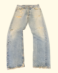 80's Levi's 501 Distressed Made In USA Light Blue Denim W33 L30