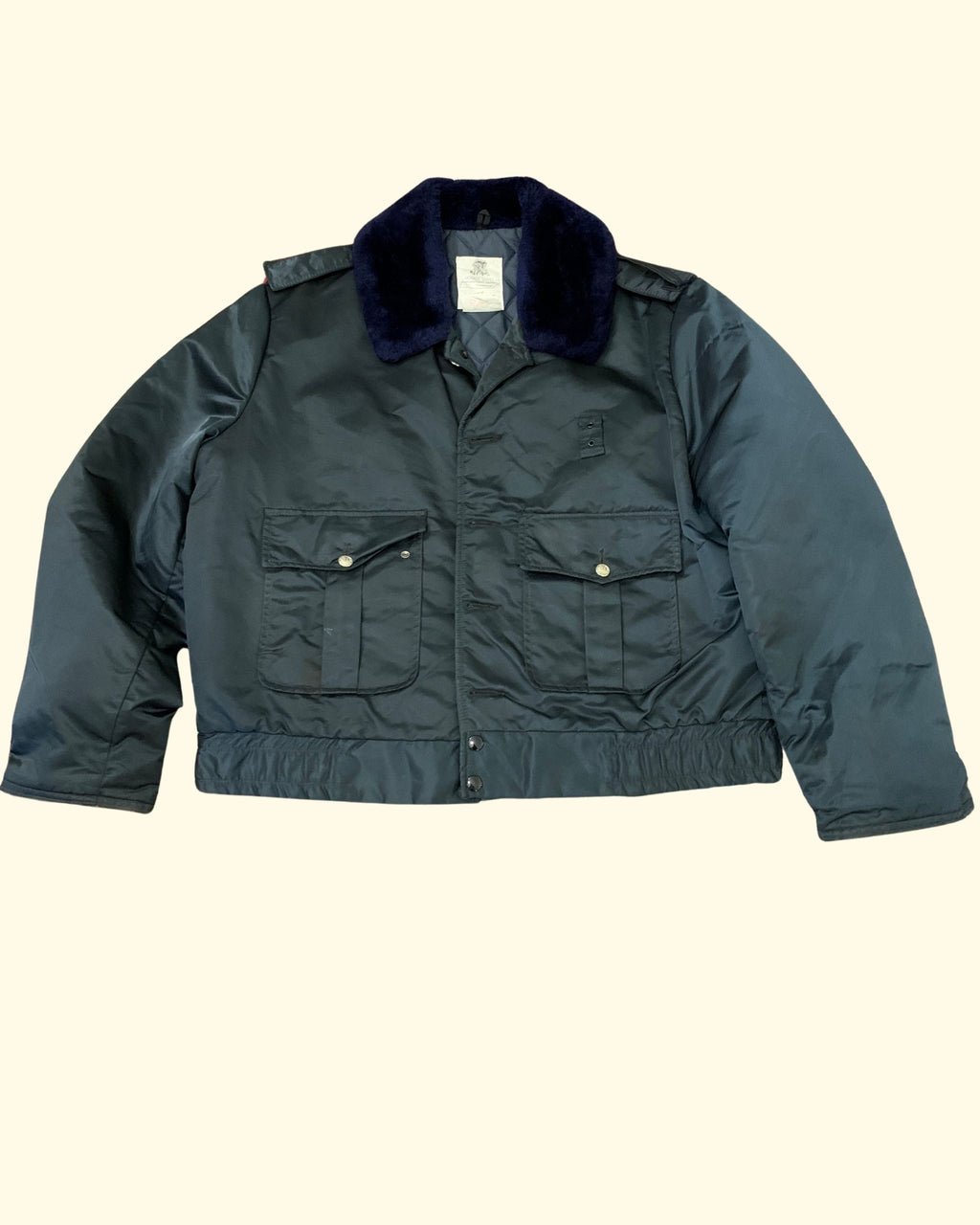 80's Tuffy Police/ Fireman Bomber Jacket Dark Navy XL