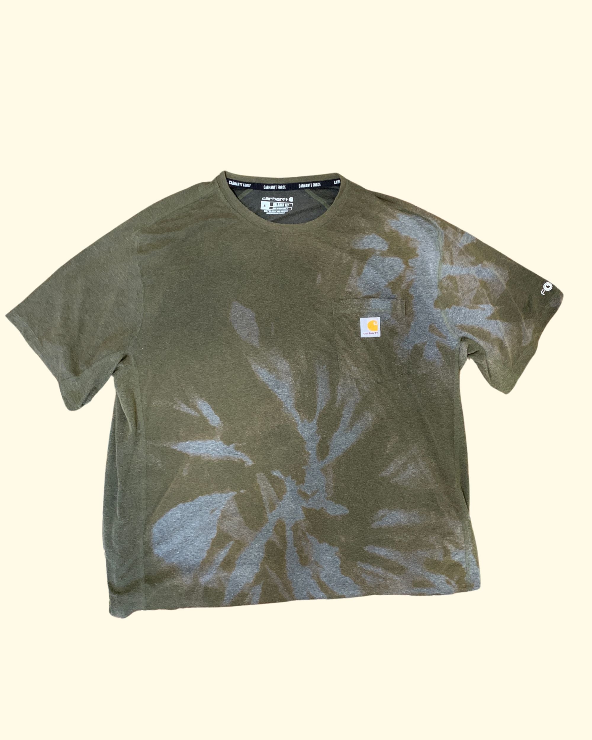 Vintage Carhartt Acid Wash Green Y2K Tee XL