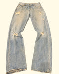 Y2K Levi's 501 Distressed Light Blue Denim W30 L34