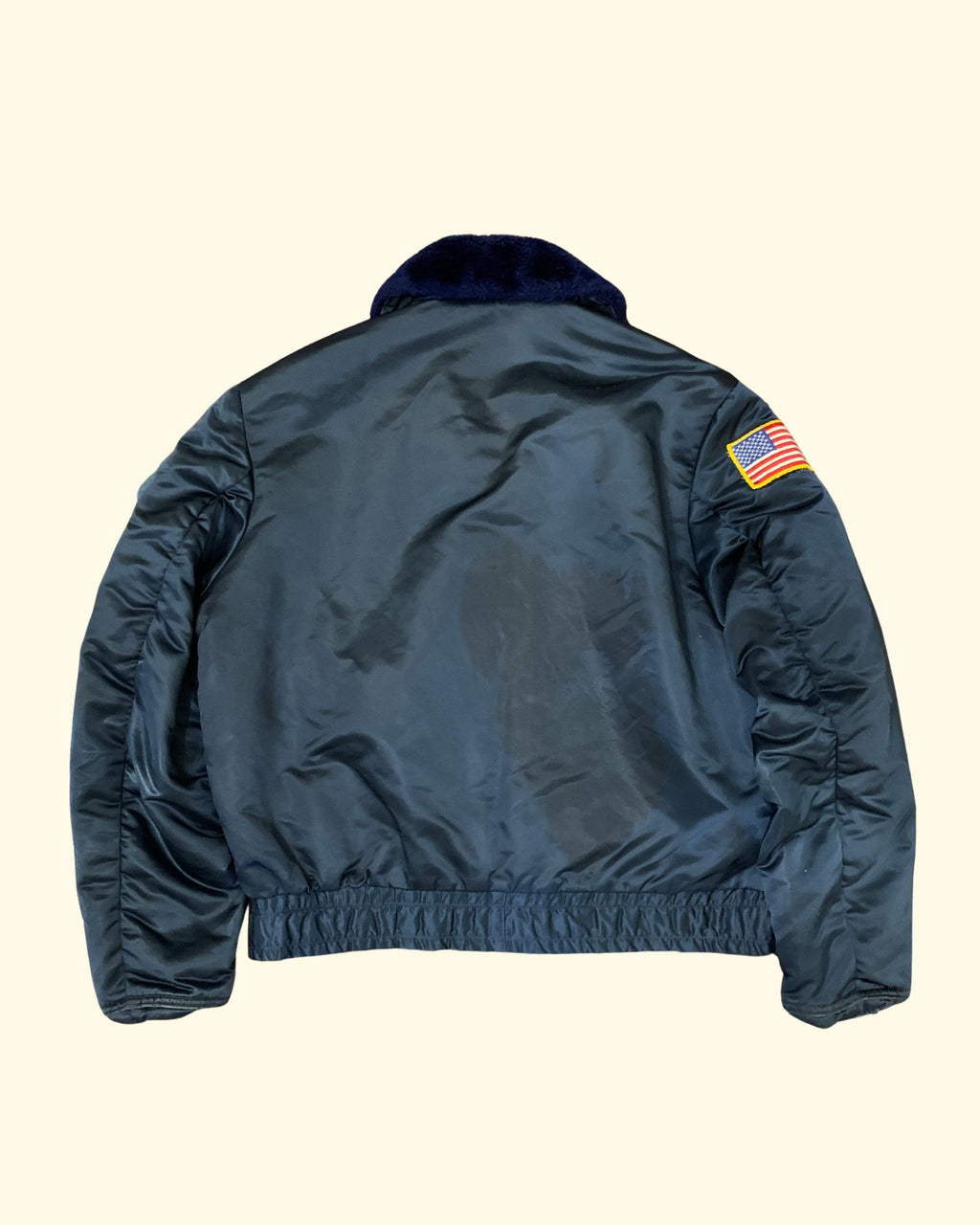 70's Tuffy Police/ Fireman Bomber Jacket Made In USA Dark Navy Size L