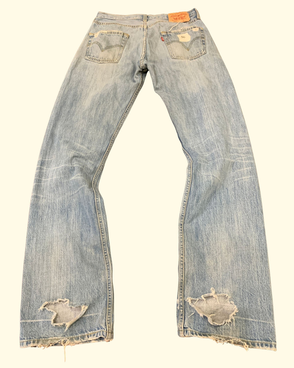 Y2K Levi's 501 Distressed Light Blue Denim W30 L34