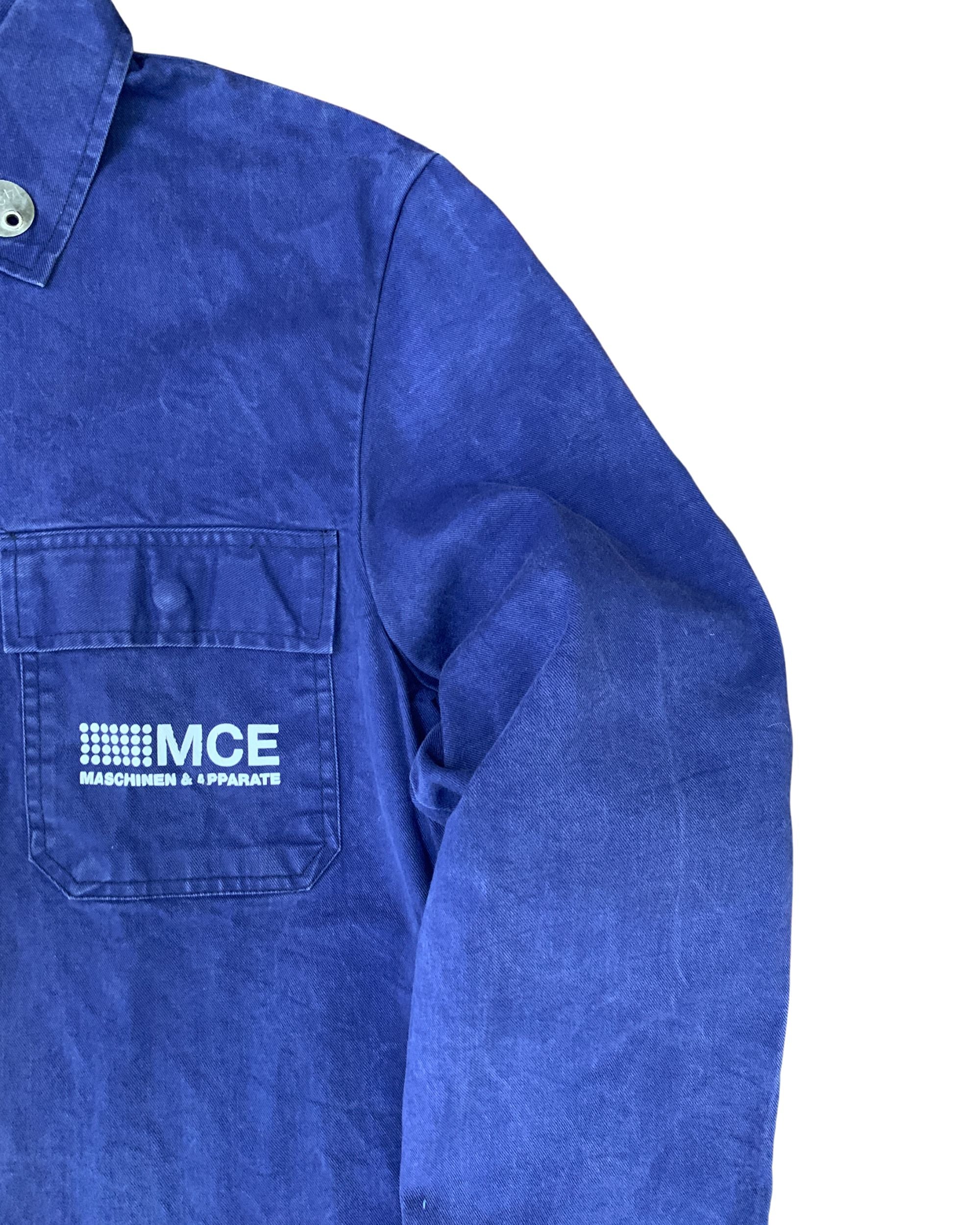 Vintage Swiss Work Jacket Blue Chore Jacket 1980s Size L