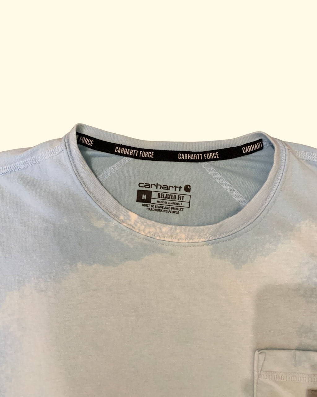 Vintage Carhartt Acid Wash Y2K Cropped Tee M