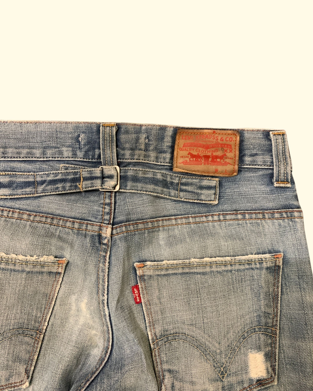 Y2K levi's 511 Distressed Light Blue Denim W32 L34