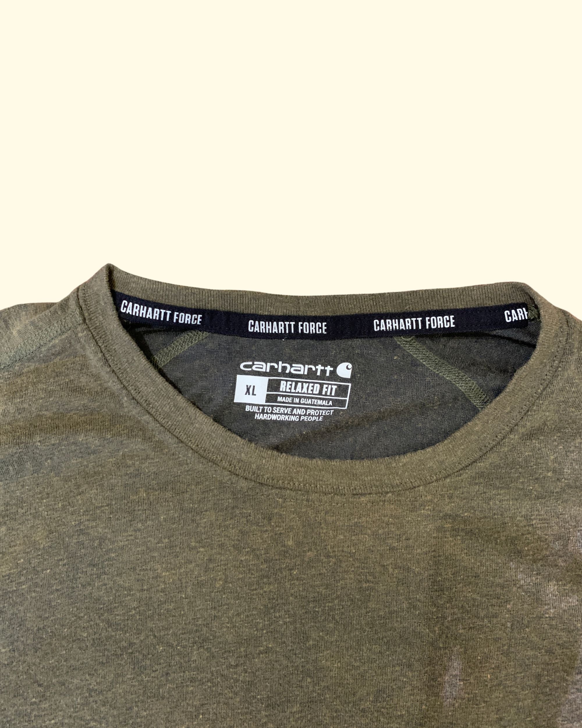 Vintage Carhartt Acid Wash Green Y2K Tee XL