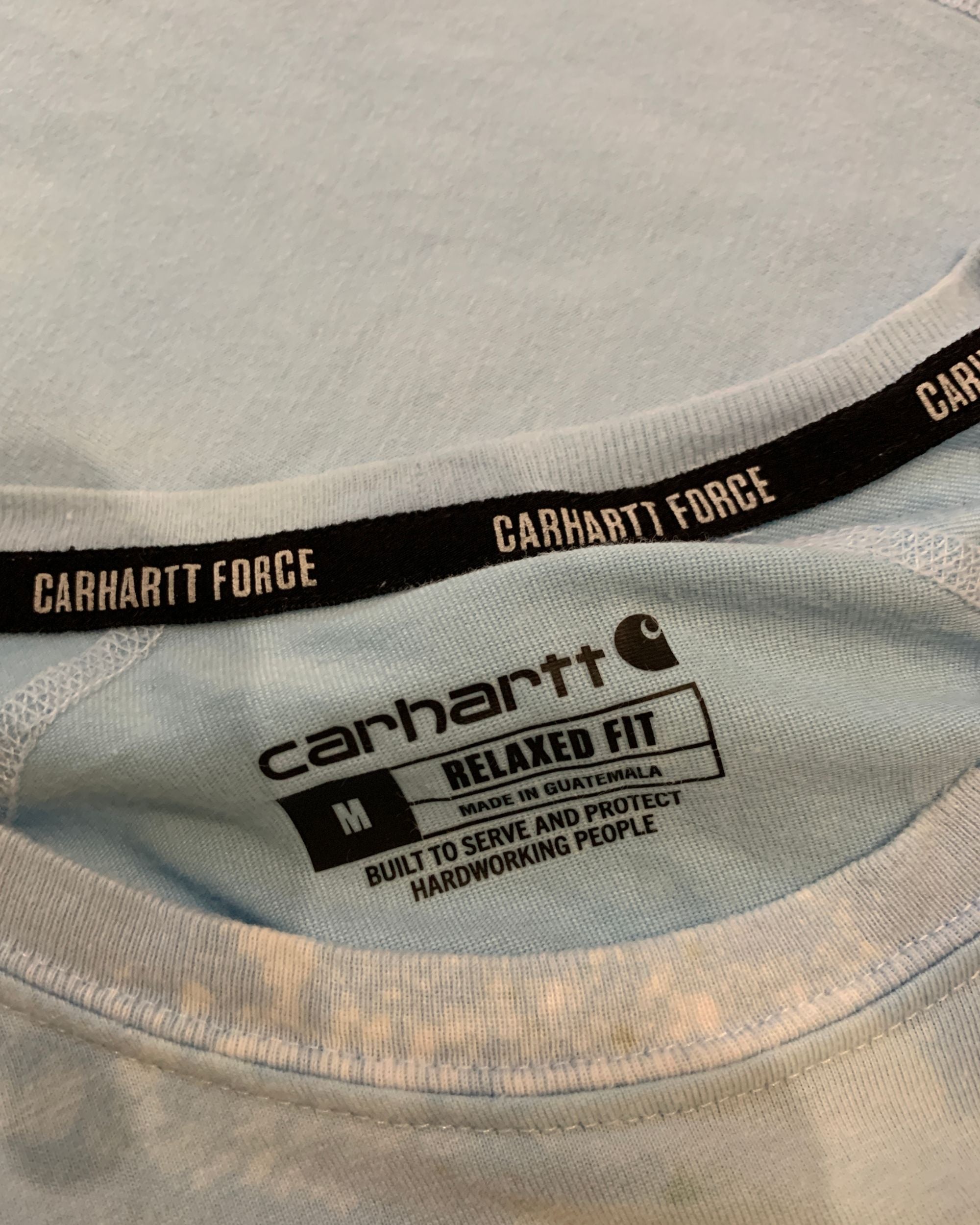 Vintage Carhartt Acid Wash Y2K Cropped Tee M