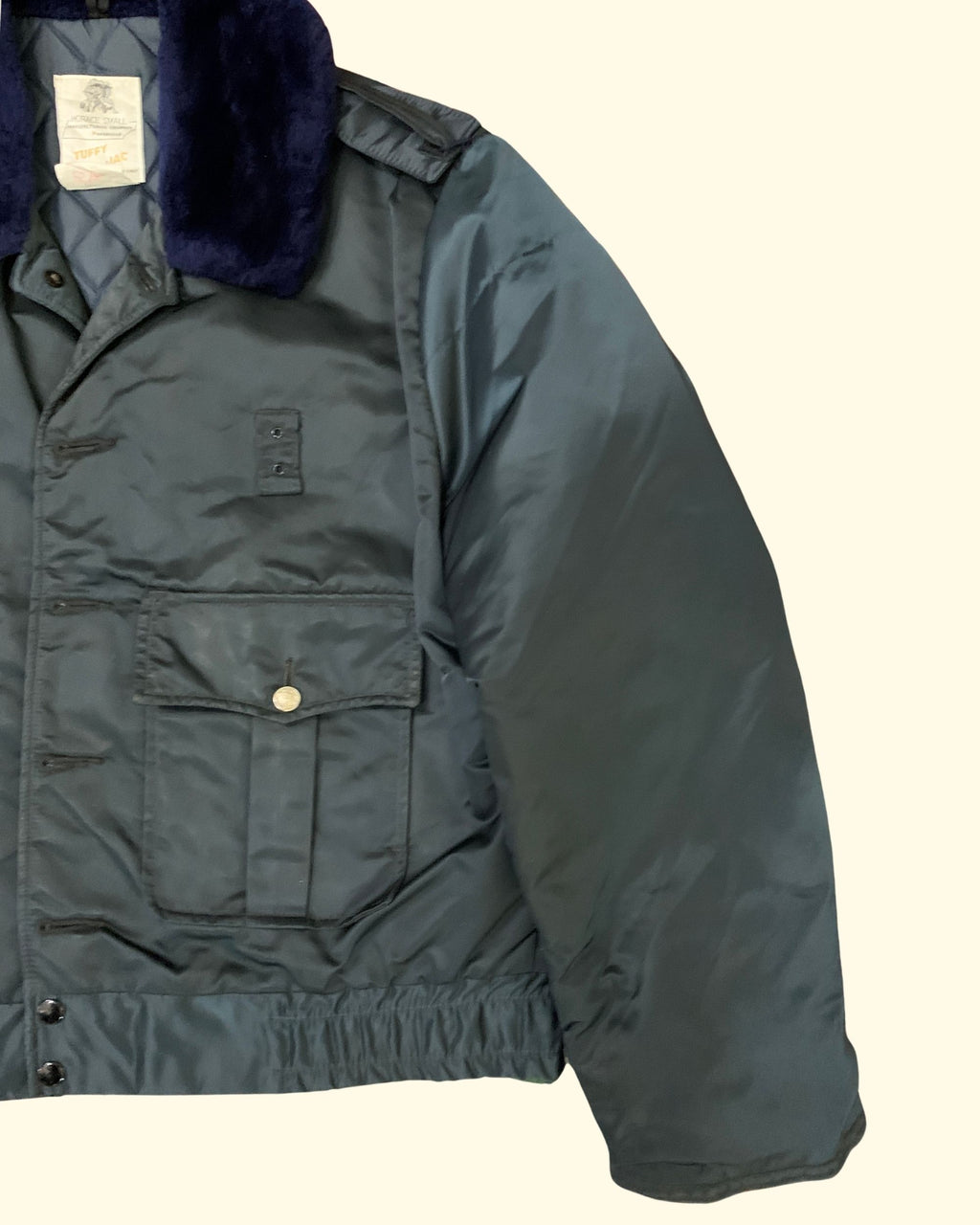 80's Tuffy Police/ Fireman Bomber Jacket Dark Navy XL