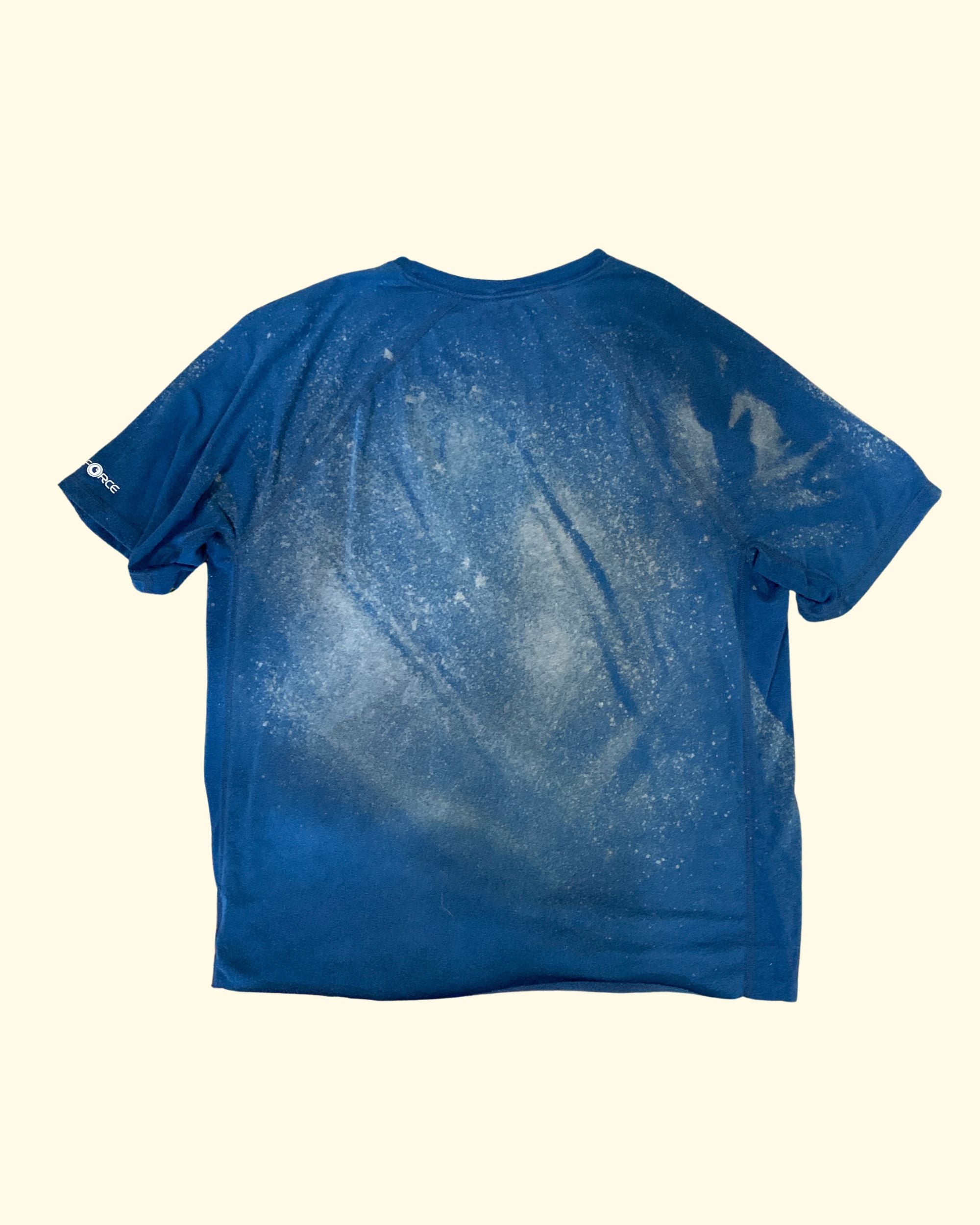Carhartt Force Pocket T-Shirt Blue Bleached Distressed Relaxed Fit Size L