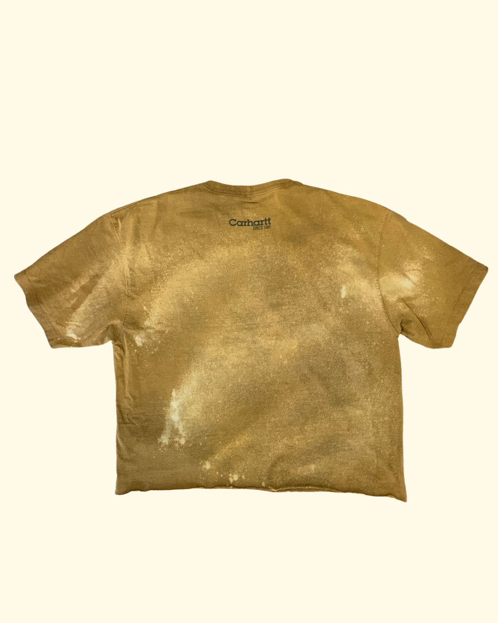 Carhartt Logo T-Shirt Brown Bleached Distressed Workwear Size XL