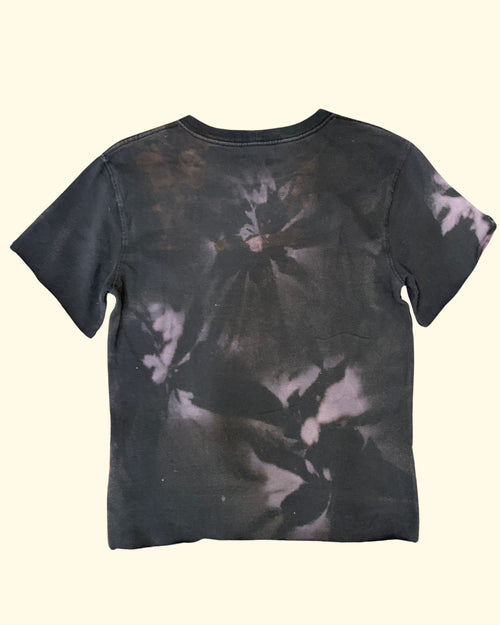 Carhartt Outdoors Graphic T-Shirt Black Bleached Tie Dye Relaxed Fit Size S