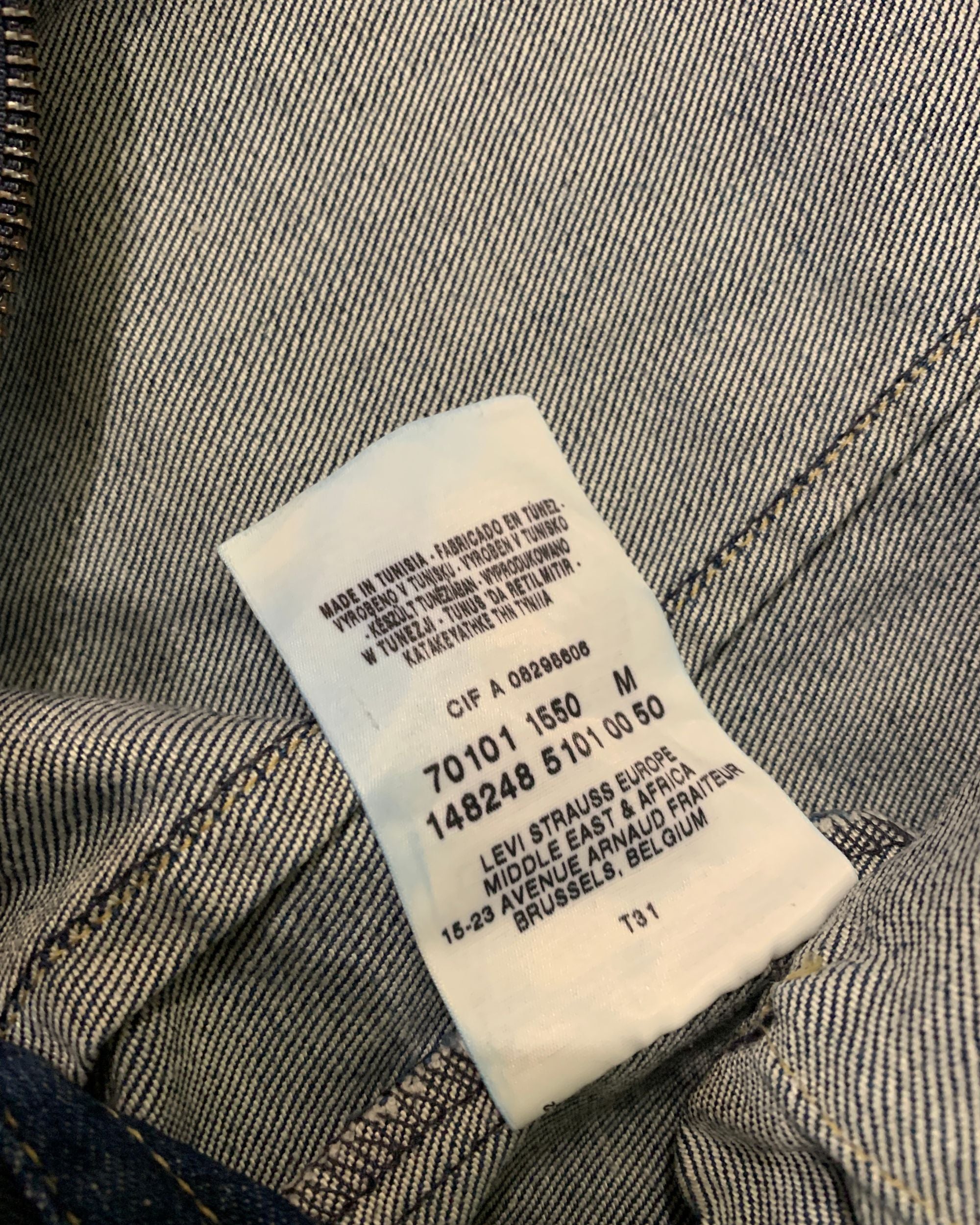Levi's Engineered Jeans Vintage Distressed Denim Jacket Blue Y2K Size M