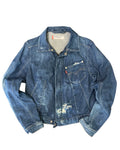 Levi's Engineered Jeans Vintage Distressed Denim Jacket Blue Y2K Size M