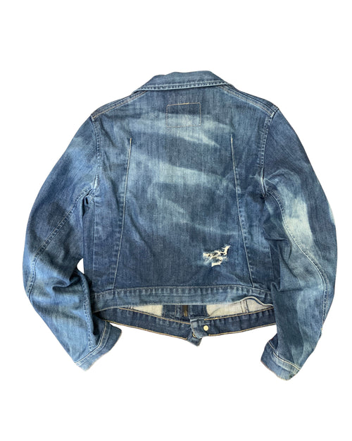 Levi's Engineered Jeans Vintage Distressed Denim Jacket Blue Y2K Size M