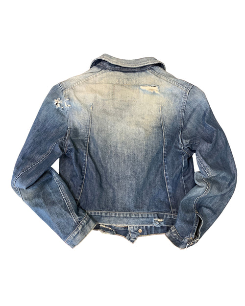 Levi's Engineered Jeans Vintage Distressed Denim Jacket Blue Y2K Size S