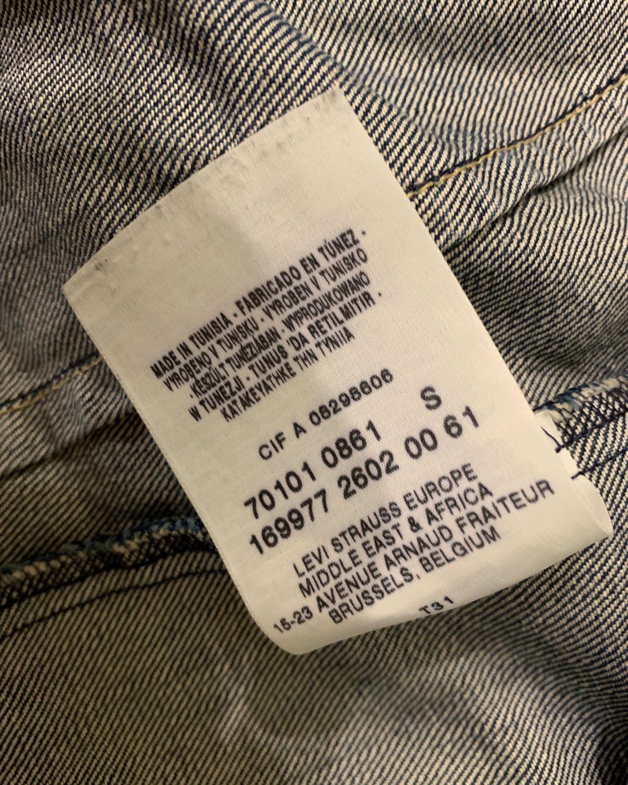 Levi's Engineered Jeans Vintage Distressed Denim Jacket Blue Y2K Size S