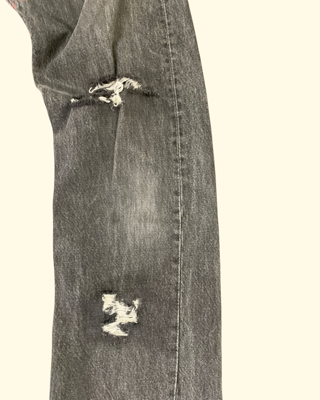 Vintage Levi's 501 Black Made in USA Distressed Jeans W27 L30