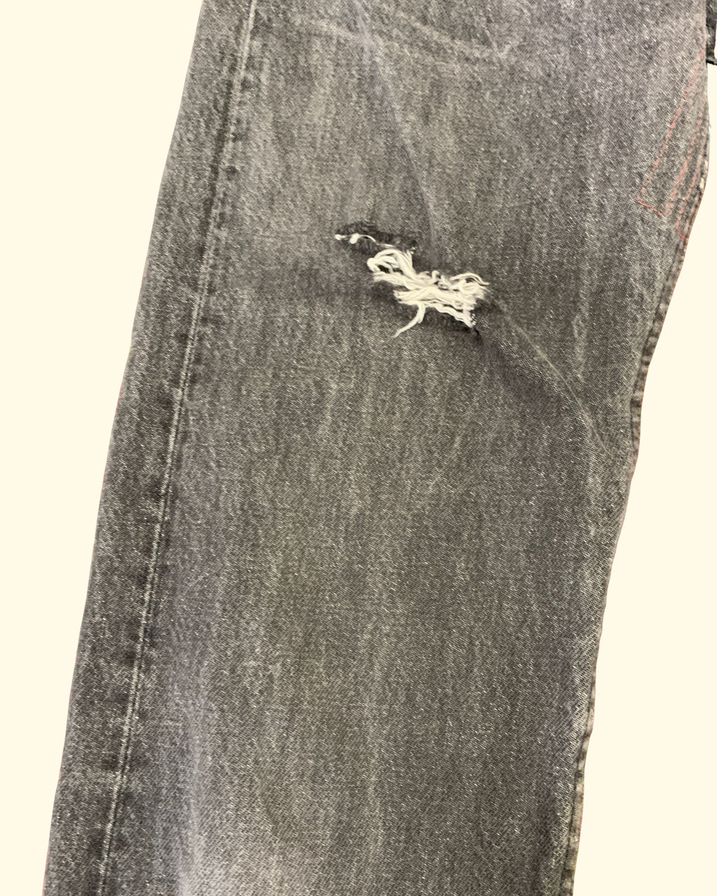 Vintage Levi's 501 Black Made in USA Distressed Jeans W27 L30