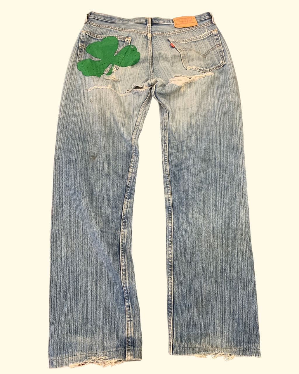 Vintage Levi's 501 Distressed Jeans Made in France W34 L36