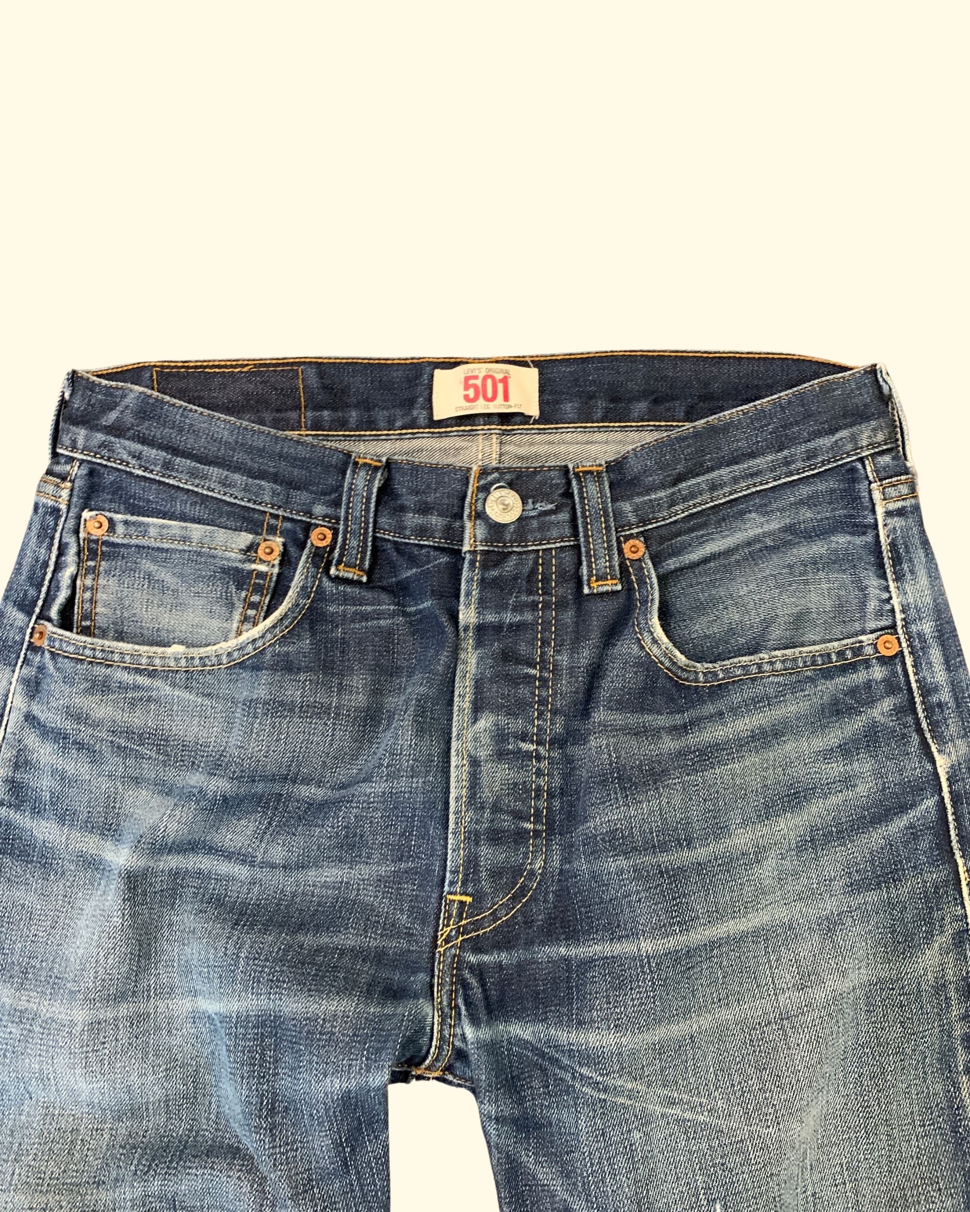 Vintage Levi's 501 Jeans W31 L34 Dark Wash Y2K