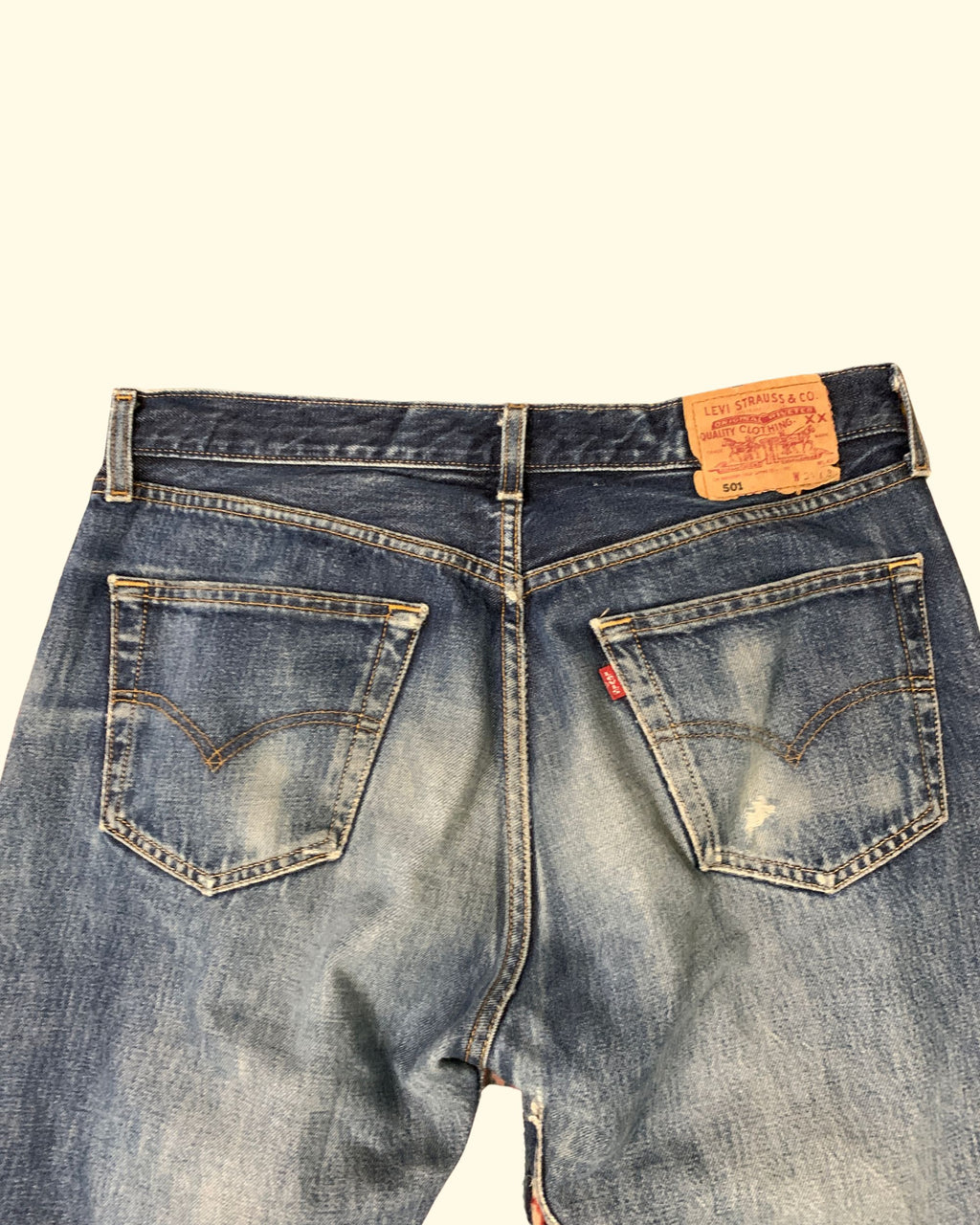 Vintage Levi's 501 Jeans W34 L36 Distressed Dark Wash Y2K
