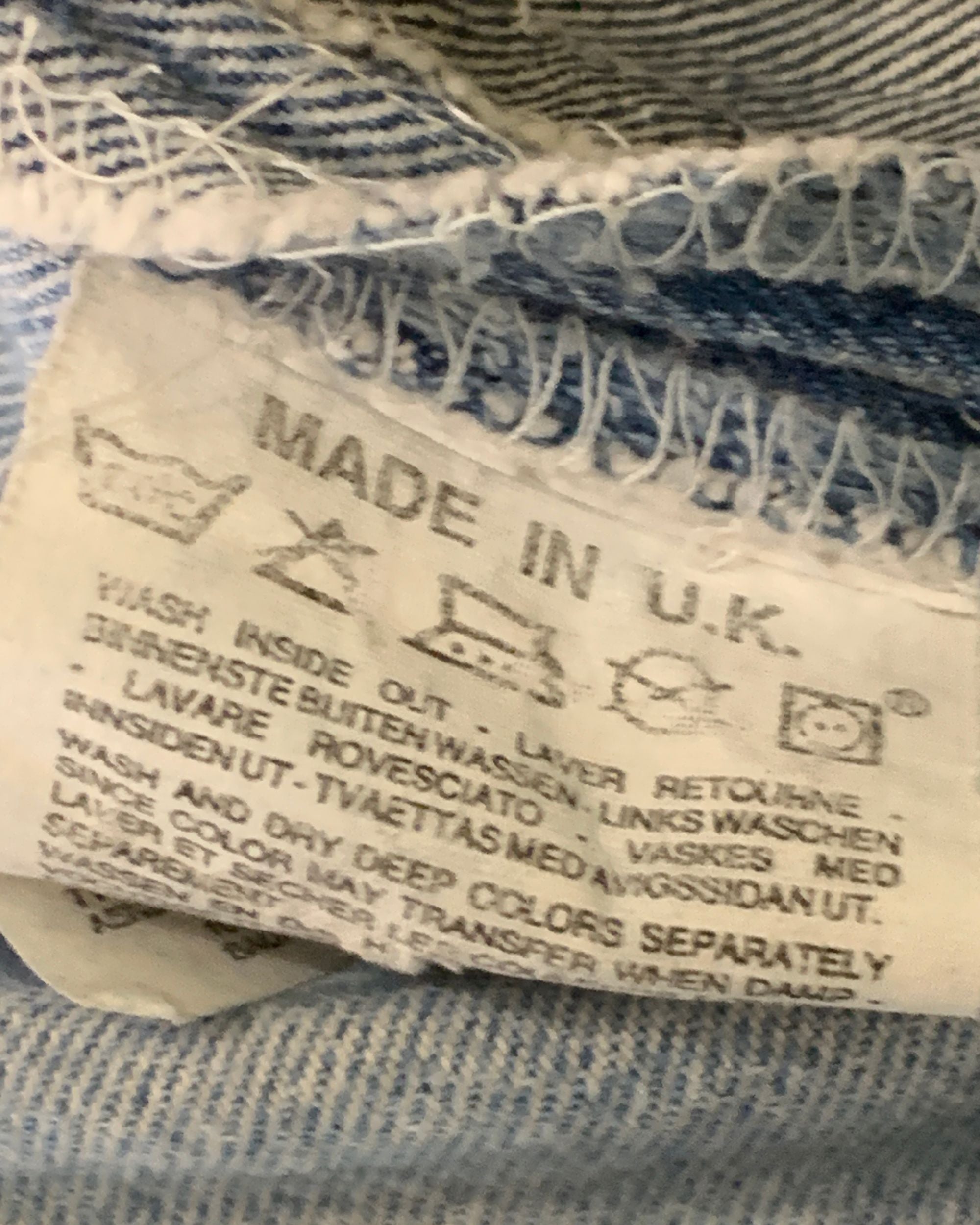 Vintage Levi's 501 Patchwork Made in UK Jeans W32 L32 Light Wash Distressed 90s