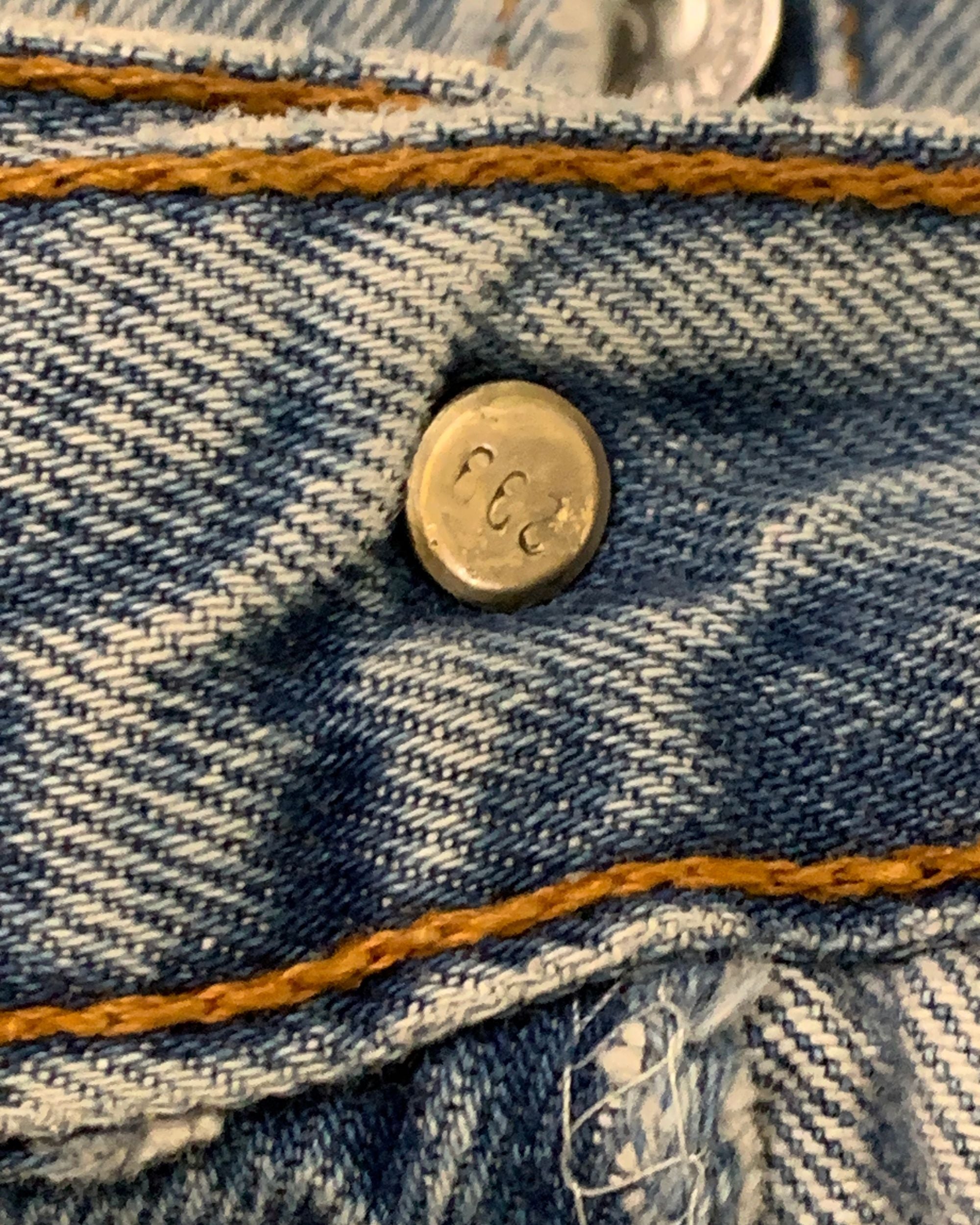 Vintage Levi's 501 Patchwork Made in UK Jeans W32 L32 Light Wash Distressed 90s