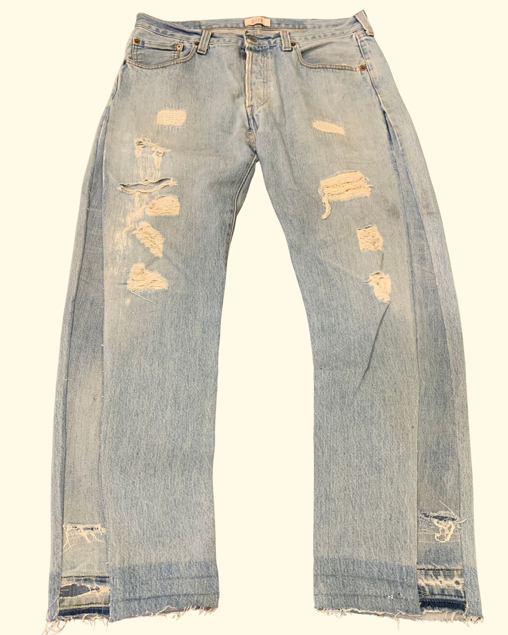 Vintage Levi's 501 Reworked Distressed Jeans W34 L34