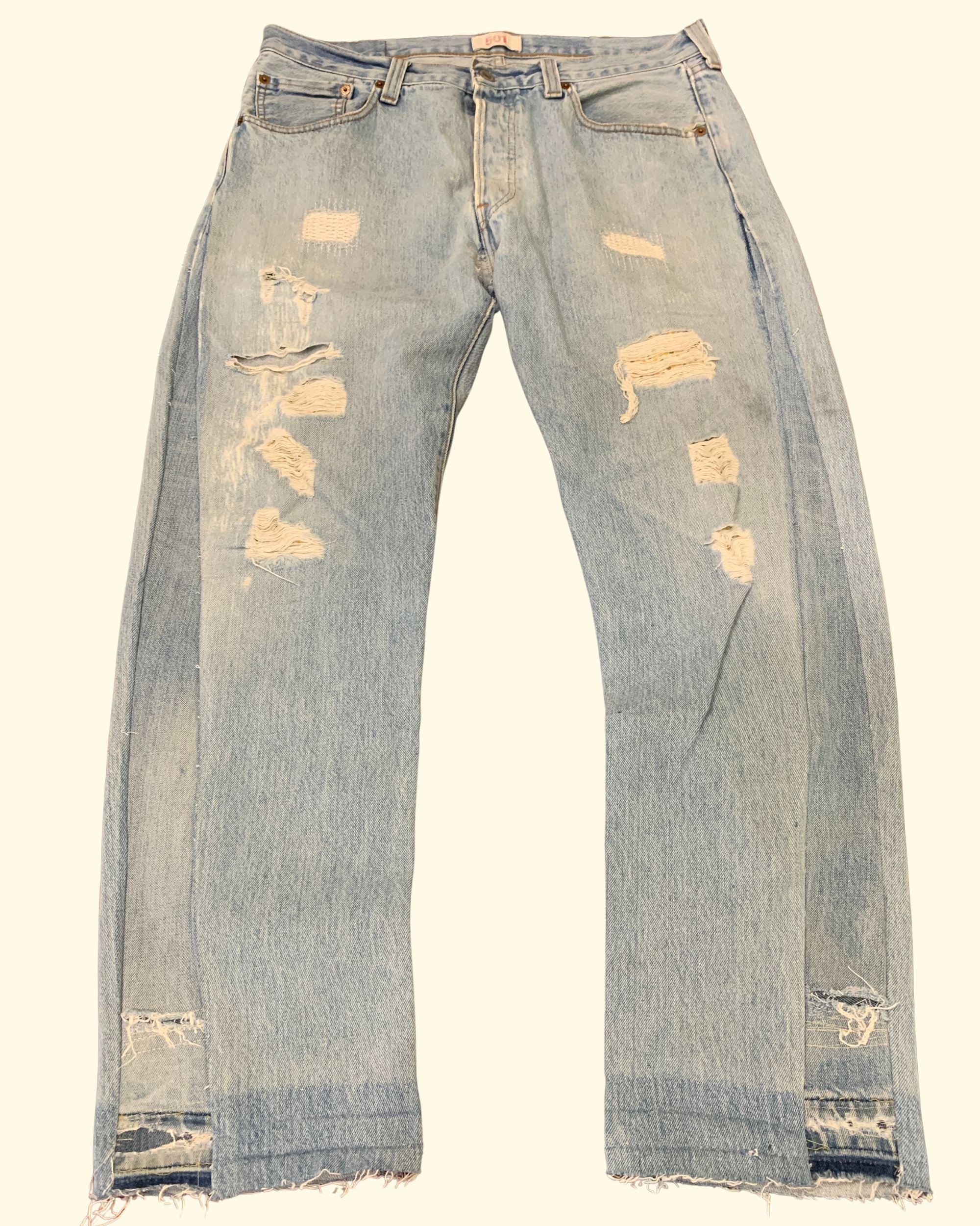 Vintage Levi's 501 Reworked Distressed Jeans W34 L34