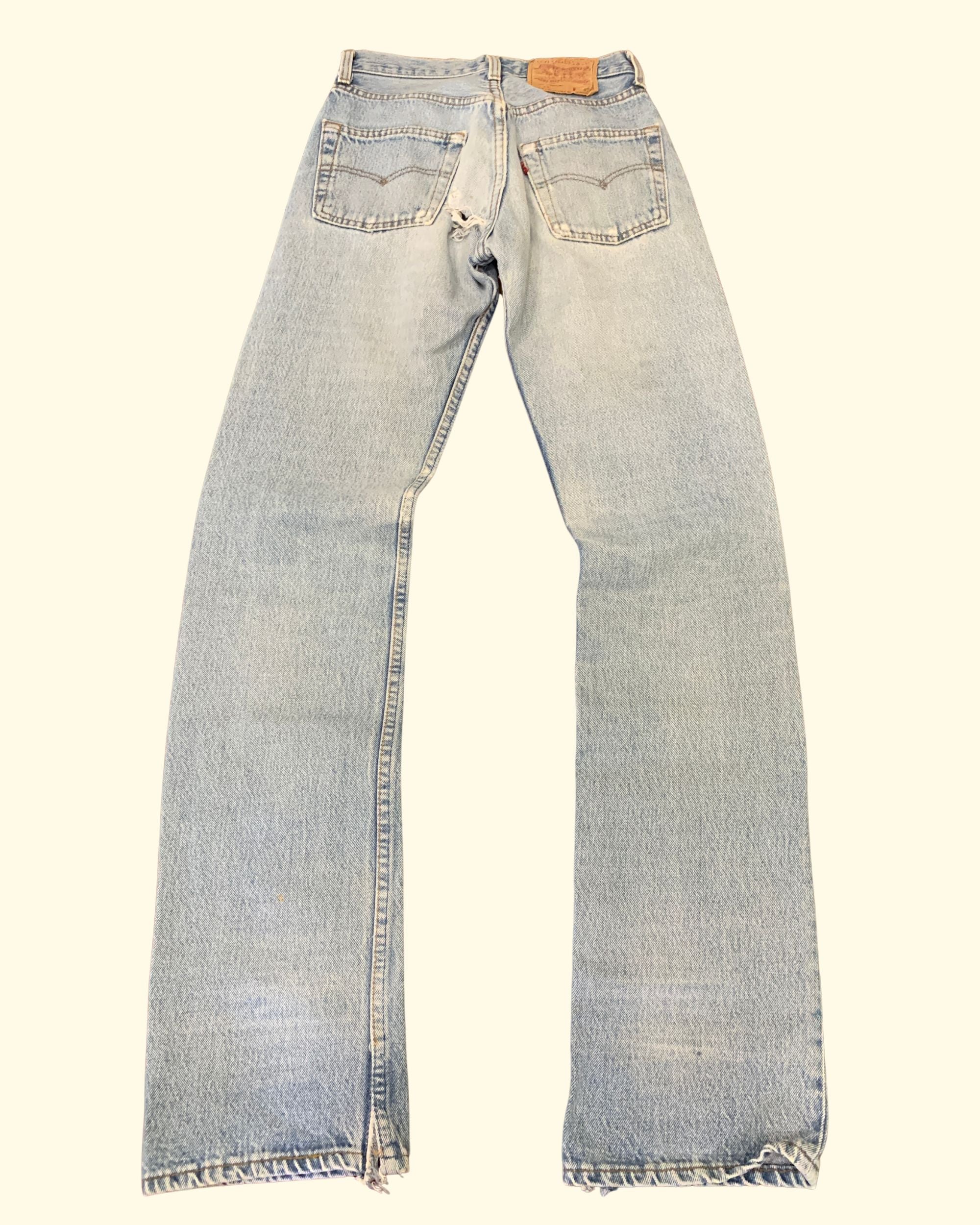Vintage Levi's 501 USA Jeans W26 L34 Light Wash 90s Made in USA