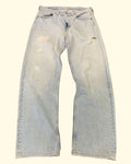 Vintage Levi's 501 USA Jeans W33 L36 Light Wash Distressed 90s Made in USA