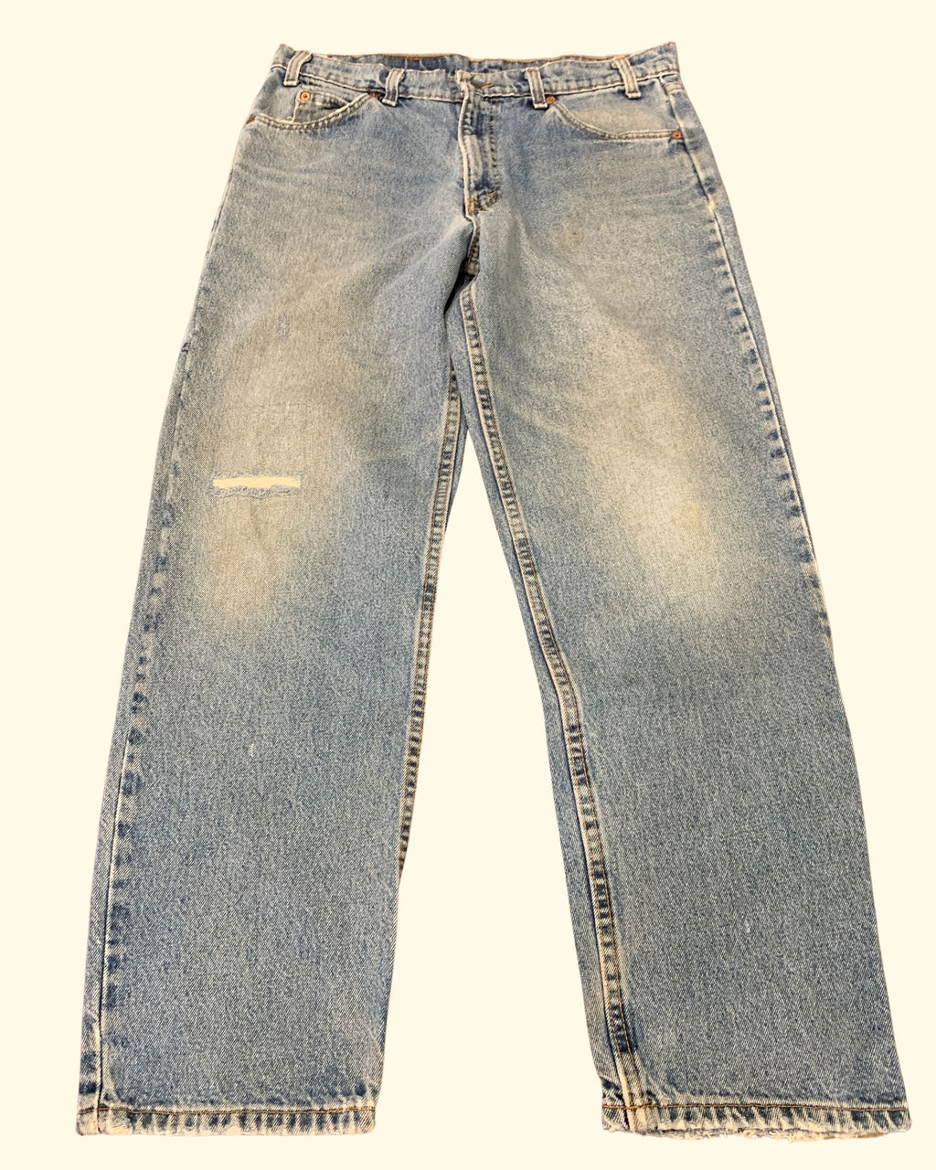 Vintage Levi's 550 Relaxed Fit Jeans Made in USA W34 L30 Light Wash